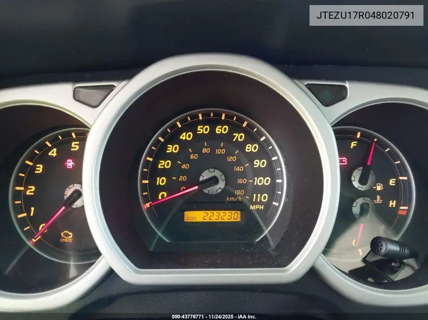 JTEZU17R048020791 2004 Toyota 4Runner Limited V6