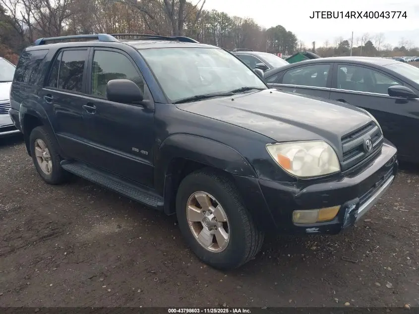 JTEBU14RX40043774 2004 Toyota 4Runner Sr5 V6