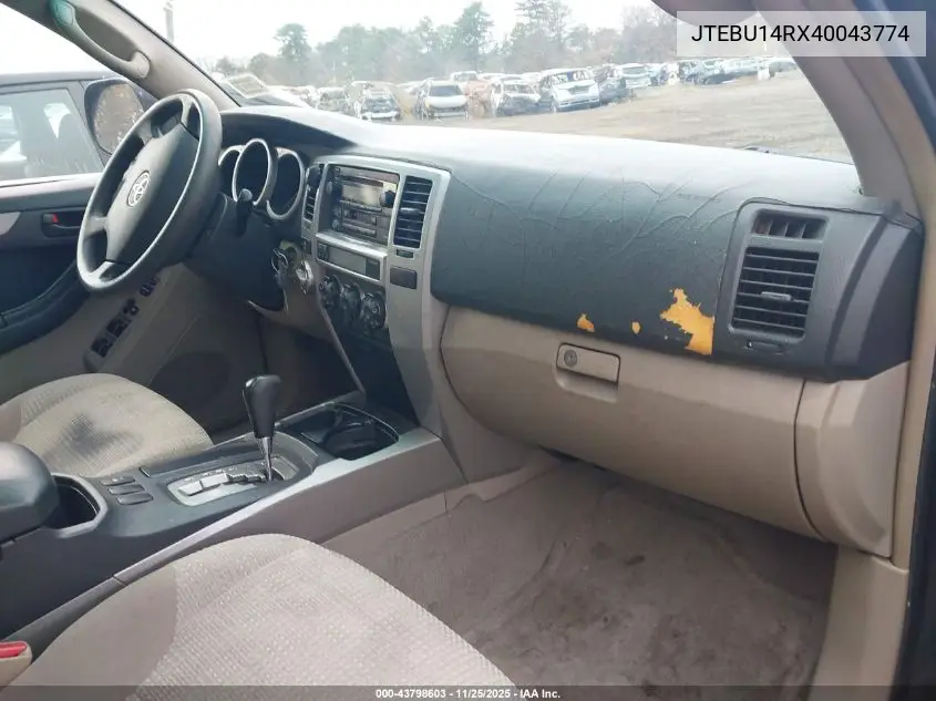 JTEBU14RX40043774 2004 Toyota 4Runner Sr5 V6