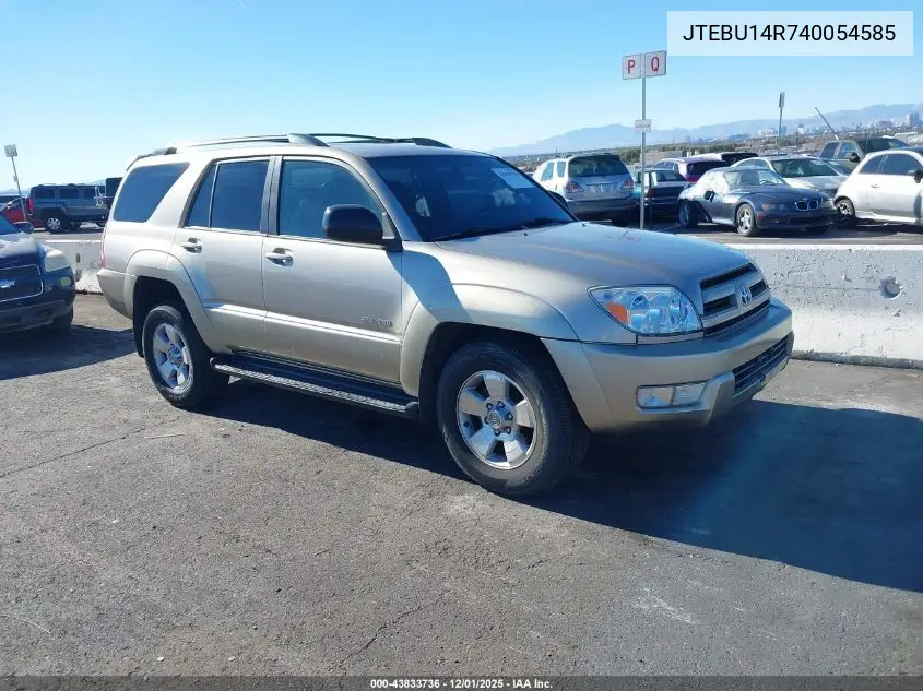 JTEBU14R740054585 2004 Toyota 4Runner Sr5 V6