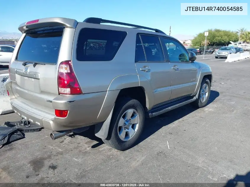 JTEBU14R740054585 2004 Toyota 4Runner Sr5 V6