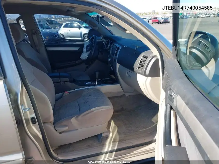 JTEBU14R740054585 2004 Toyota 4Runner Sr5 V6