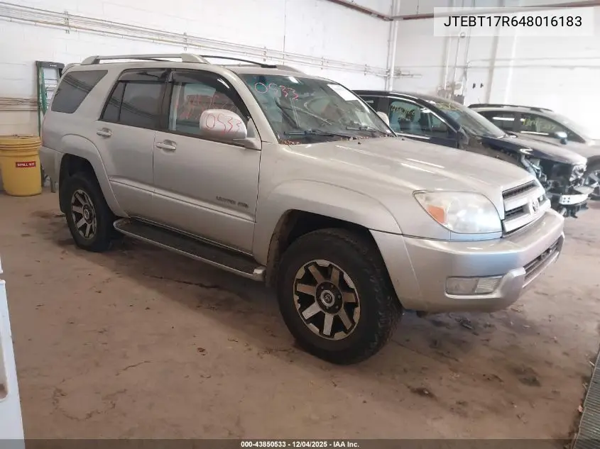 JTEBT17R648016183 2004 Toyota 4Runner Limited V8