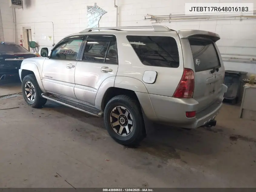 JTEBT17R648016183 2004 Toyota 4Runner Limited V8