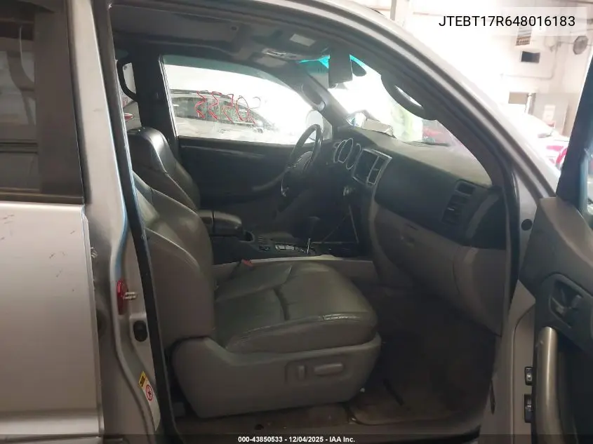 JTEBT17R648016183 2004 Toyota 4Runner Limited V8