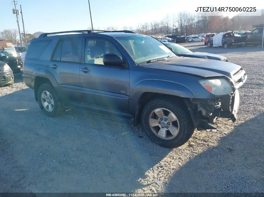 JTEZU14R750060225 2005 Toyota 4Runner Sr5 V6