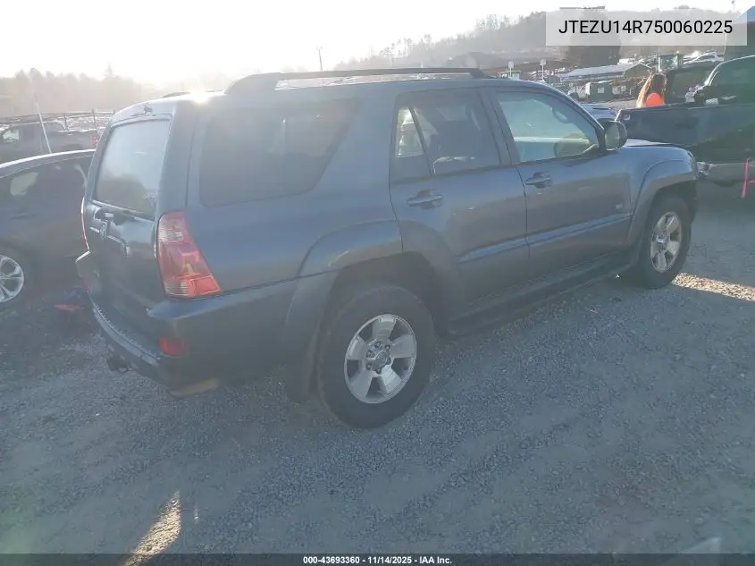 JTEZU14R750060225 2005 Toyota 4Runner Sr5 V6
