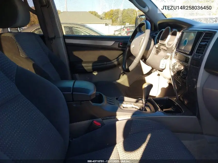 JTEZU14R258036450 2005 Toyota 4Runner Sr5 Sport V6