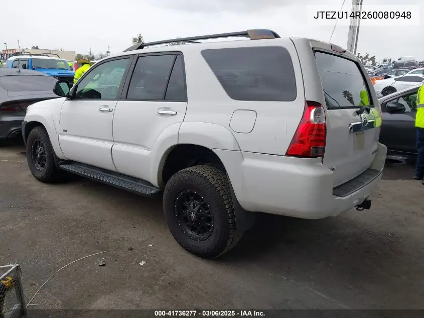 2006 Toyota 4Runner Sr5 V6 VIN: JTEZU14R260080948 Lot: 41736277