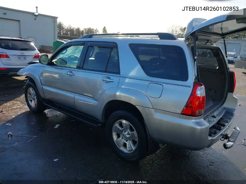 JTEBU14R260102853 2006 Toyota 4Runner Sr5 V6