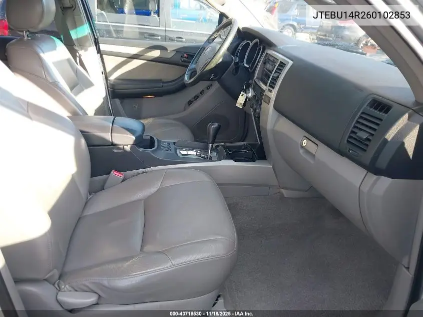 JTEBU14R260102853 2006 Toyota 4Runner Sr5 V6
