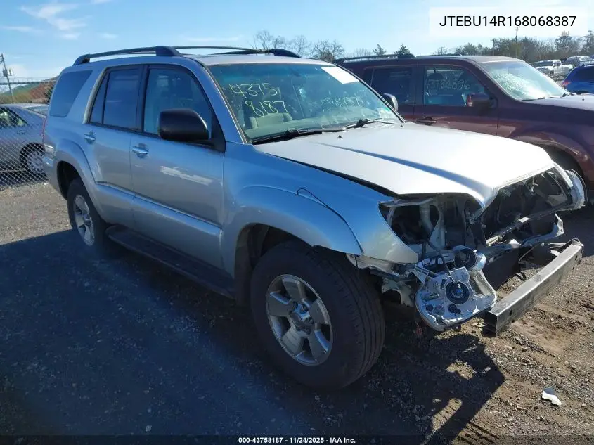 JTEBU14R168068387 2006 Toyota 4Runner Sr5 V6