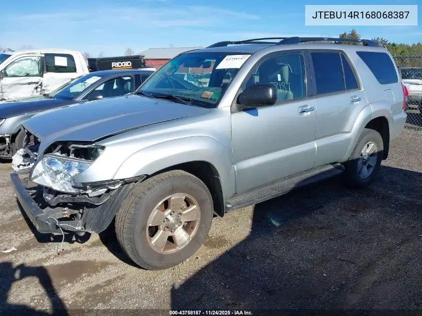 JTEBU14R168068387 2006 Toyota 4Runner Sr5 V6