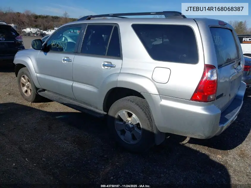 JTEBU14R168068387 2006 Toyota 4Runner Sr5 V6
