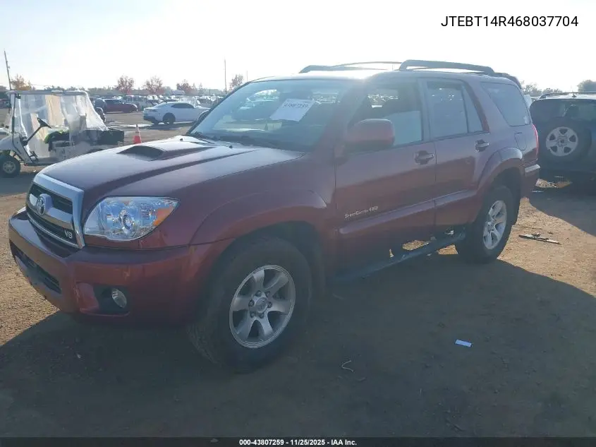 JTEBT14R468037704 2006 Toyota 4Runner Sr5 Sport V8