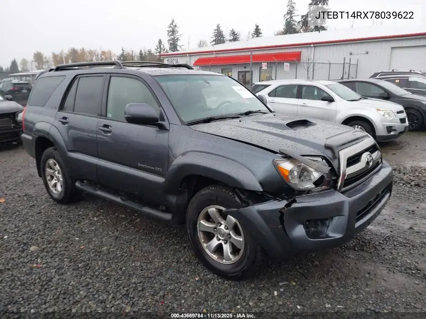 JTEBT14RX78039622 2007 Toyota 4Runner Sport V8