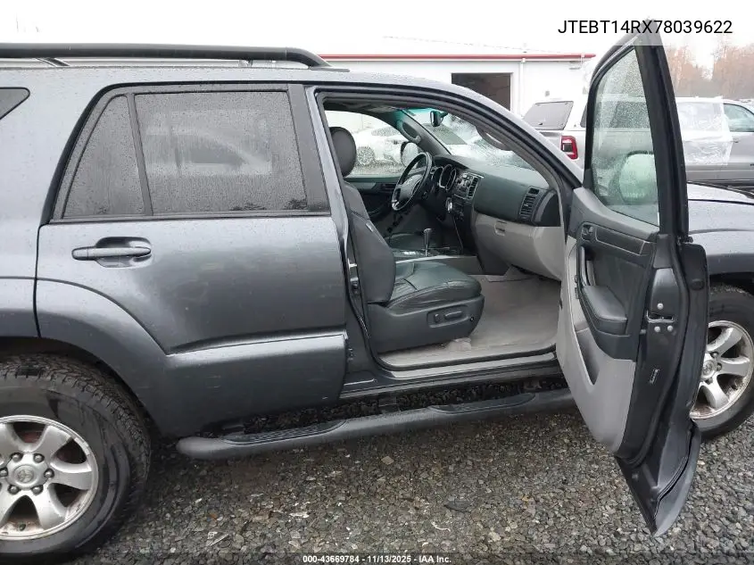 JTEBT14RX78039622 2007 Toyota 4Runner Sport V8