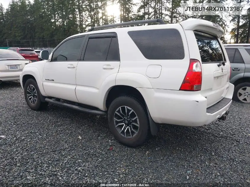 JTEBU14RX70113987 2007 Toyota 4Runner Sport V6