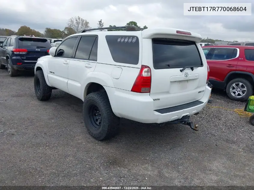 JTEBT17R770068604 2007 Toyota 4Runner Limited V8