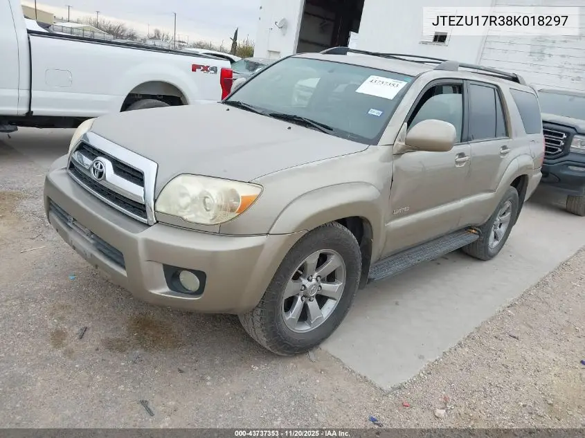 JTEZU17R38K018297 2008 Toyota 4Runner Limited V6