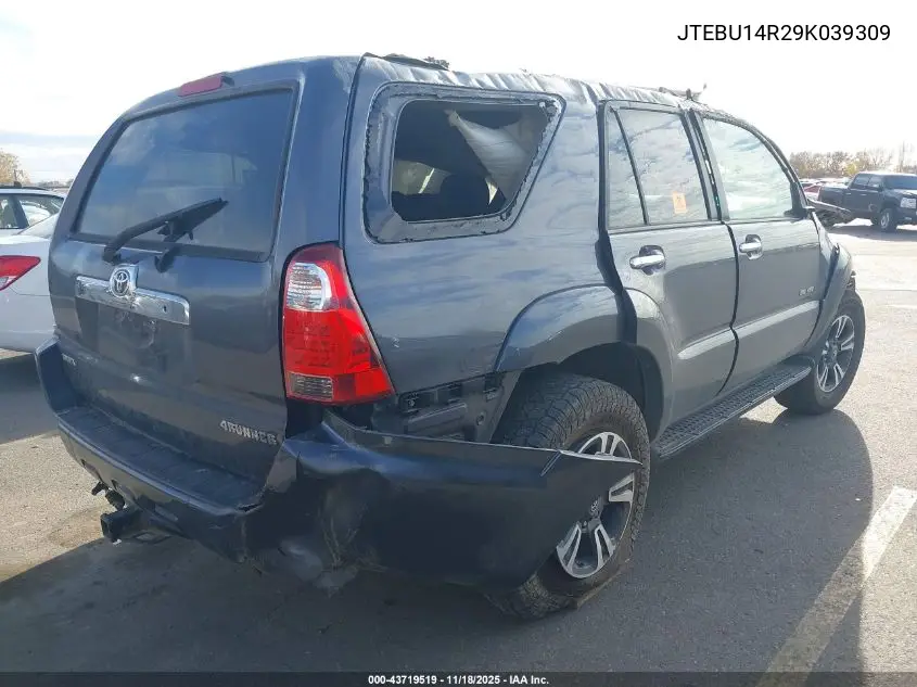 JTEBU14R29K039309 2009 Toyota 4Runner Sr5 V6