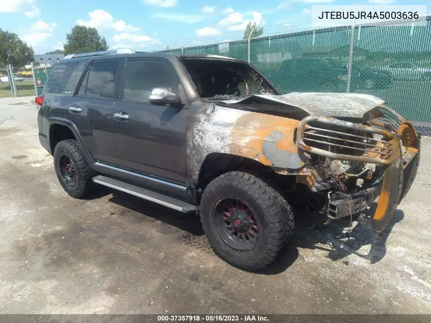 JTEBU5JR4A5003636 2010 Toyota 4Runner Limited V6