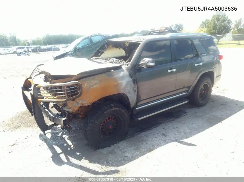 JTEBU5JR4A5003636 2010 Toyota 4Runner Limited V6