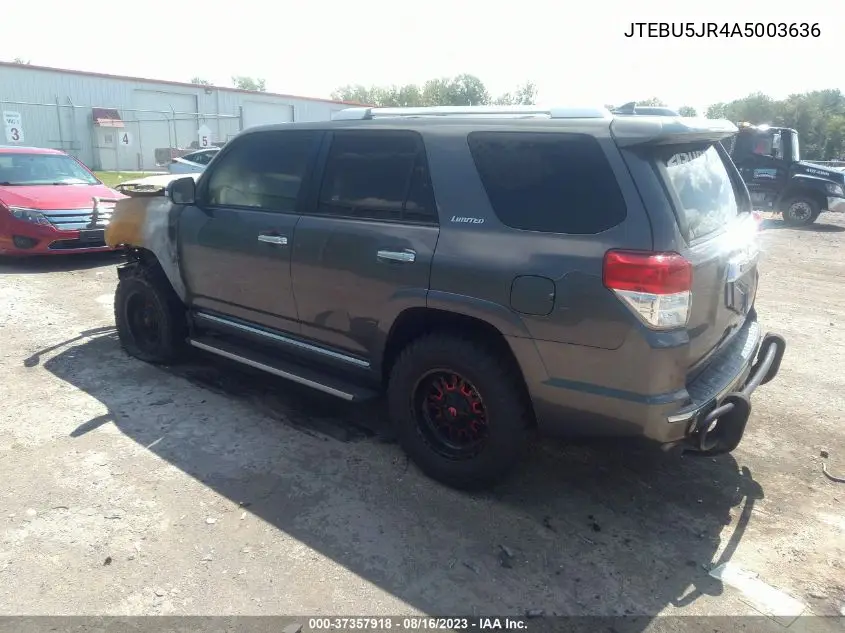 JTEBU5JR4A5003636 2010 Toyota 4Runner Limited V6