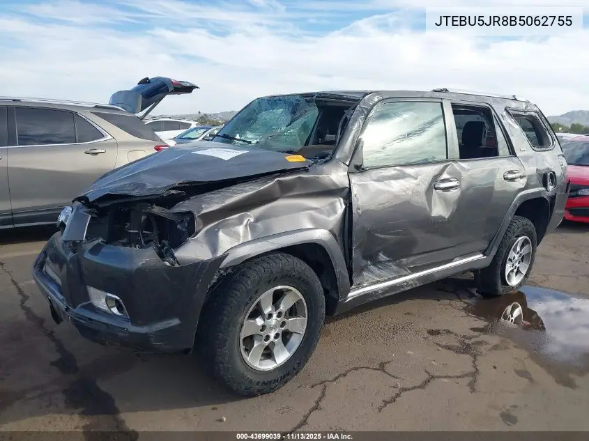 JTEBU5JR8B5062755 2011 Toyota 4Runner Sr5 V6