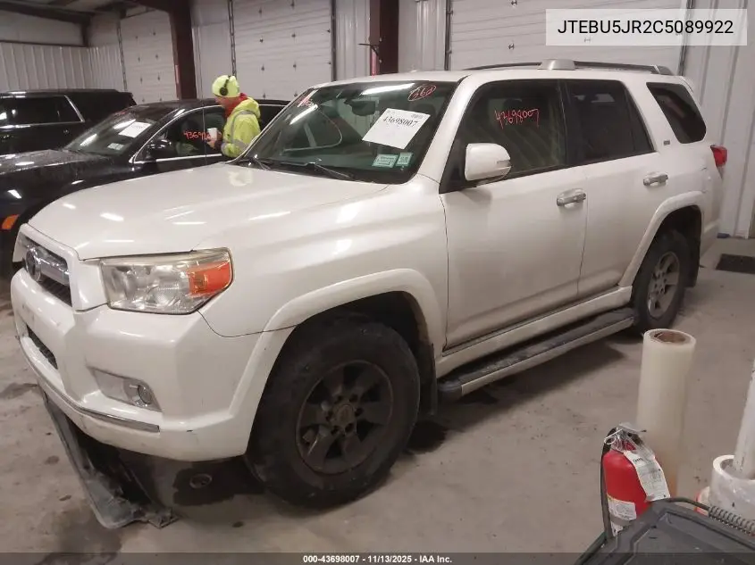JTEBU5JR2C5089922 2012 Toyota 4Runner Sr5