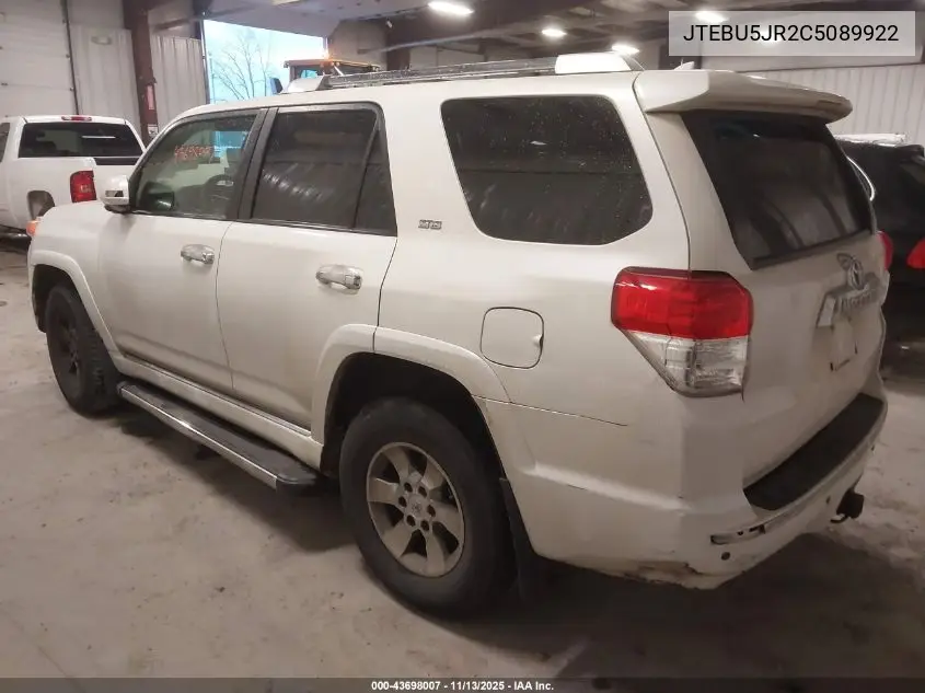 JTEBU5JR2C5089922 2012 Toyota 4Runner Sr5