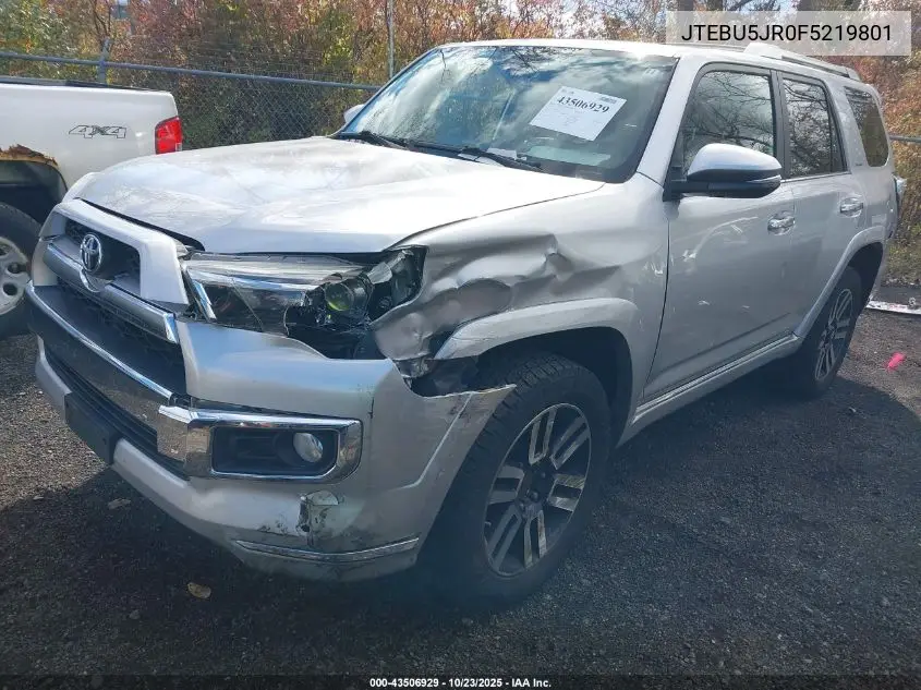 JTEBU5JR0F5219801 2015 Toyota 4Runner Limited