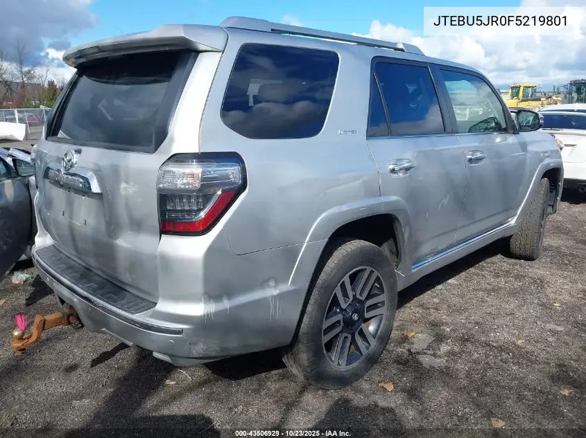 JTEBU5JR0F5219801 2015 Toyota 4Runner Limited