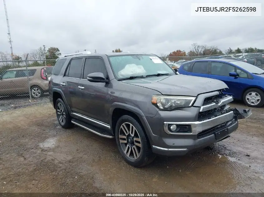 JTEBU5JR2F5262598 2015 Toyota 4Runner Limited
