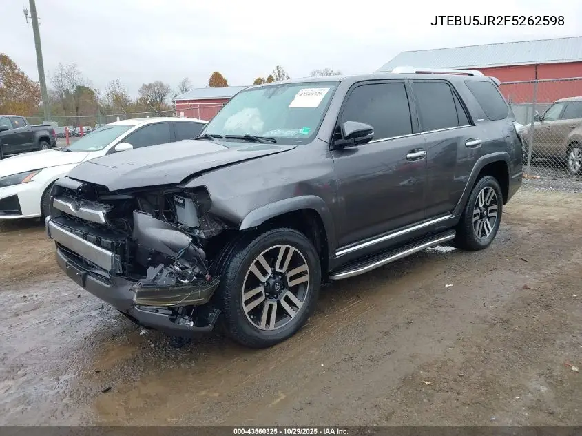 JTEBU5JR2F5262598 2015 Toyota 4Runner Limited