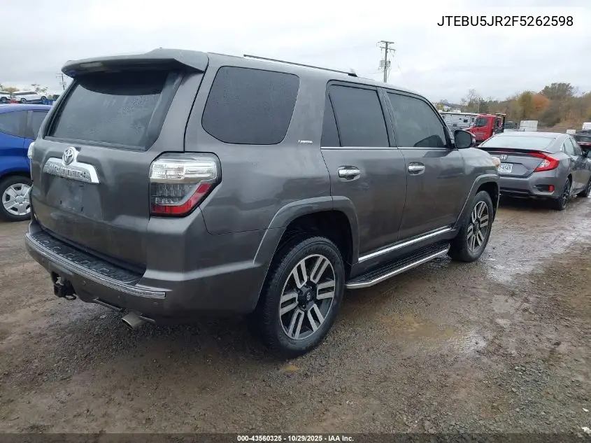 JTEBU5JR2F5262598 2015 Toyota 4Runner Limited