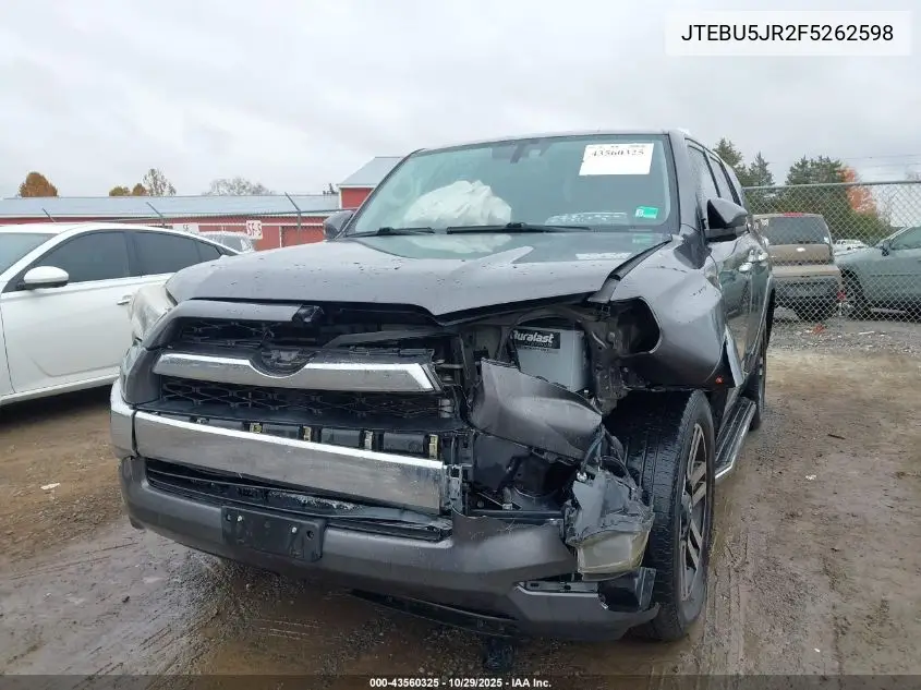 JTEBU5JR2F5262598 2015 Toyota 4Runner Limited