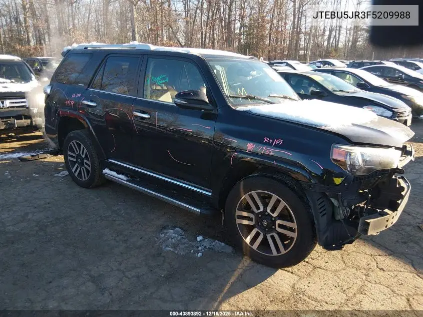 JTEBU5JR3F5209988 2015 Toyota 4Runner Limited