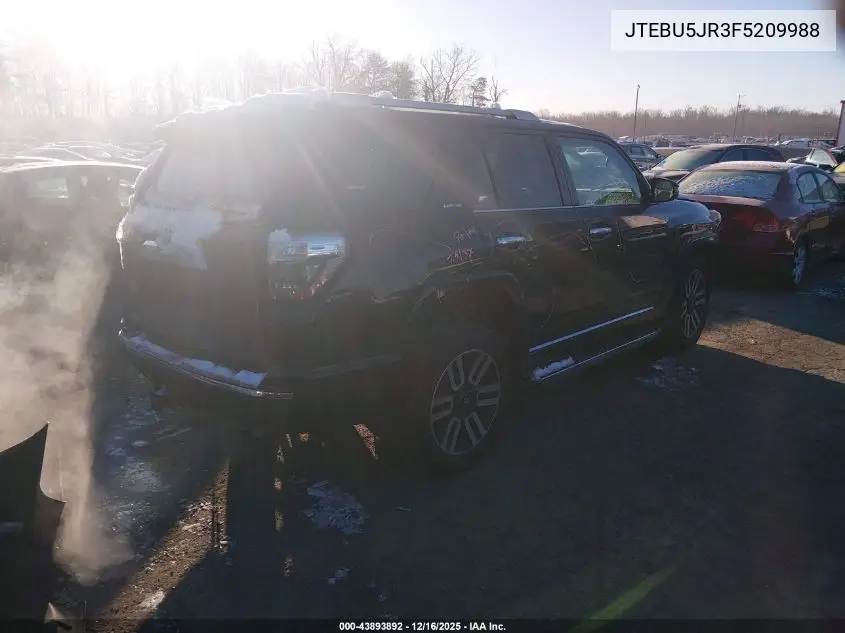 JTEBU5JR3F5209988 2015 Toyota 4Runner Limited