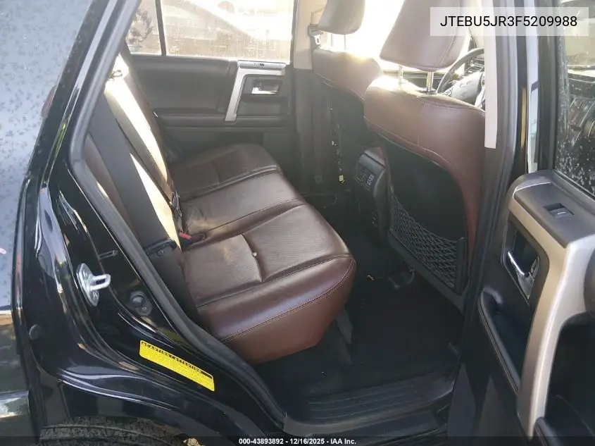 JTEBU5JR3F5209988 2015 Toyota 4Runner Limited