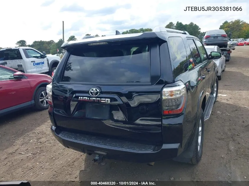 JTEBU5JR3G5381066 2016 Toyota 4Runner Sr5 Premium