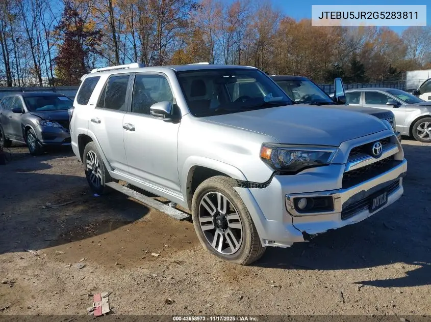 JTEBU5JR2G5283811 2016 Toyota 4Runner Limited