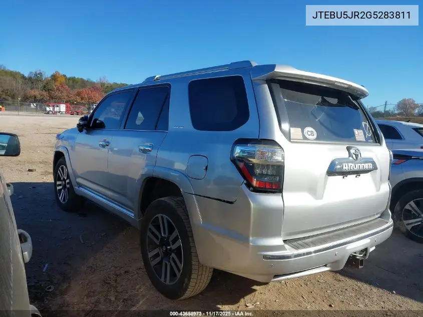 JTEBU5JR2G5283811 2016 Toyota 4Runner Limited