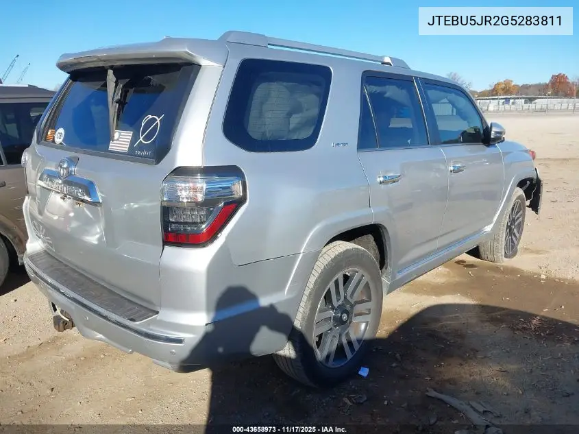 JTEBU5JR2G5283811 2016 Toyota 4Runner Limited