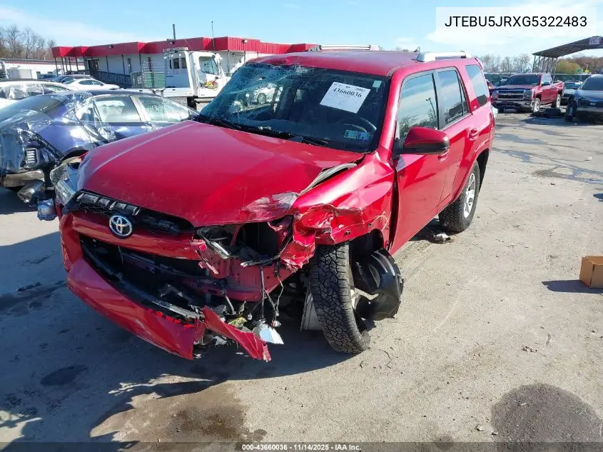 JTEBU5JRXG5322483 2016 Toyota 4Runner Sr5