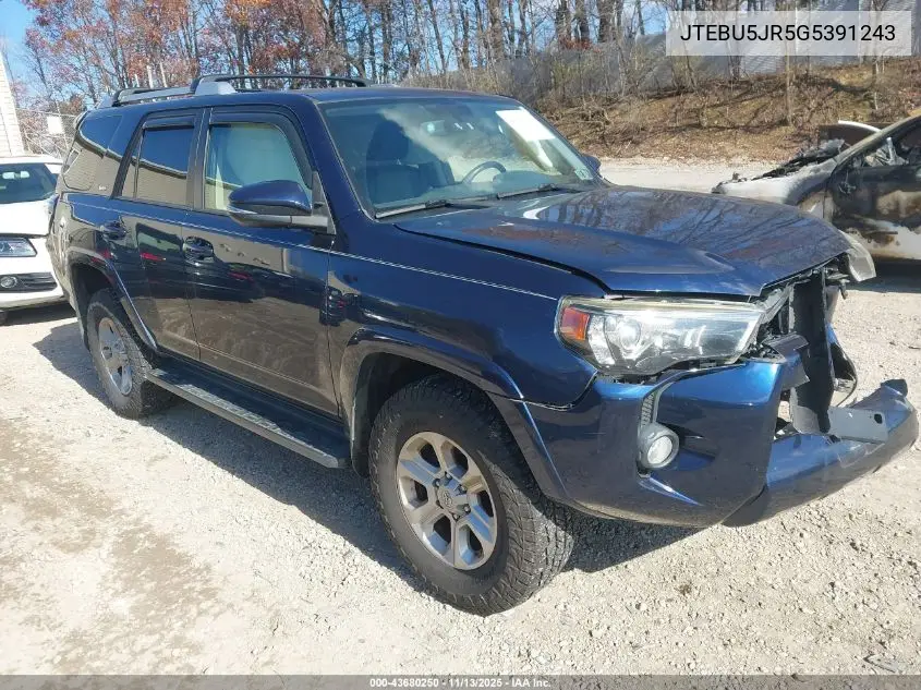 JTEBU5JR5G5391243 2016 Toyota 4Runner Sr5 Premium