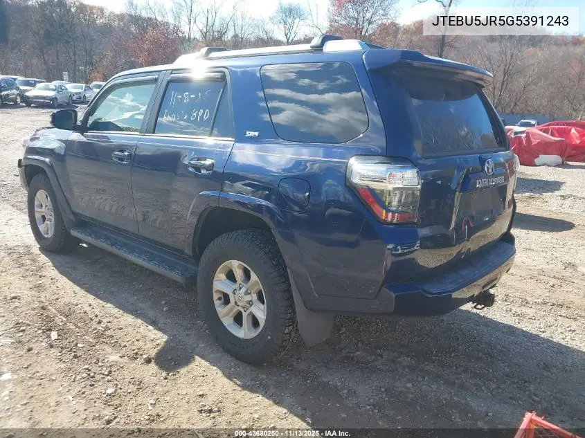JTEBU5JR5G5391243 2016 Toyota 4Runner Sr5 Premium