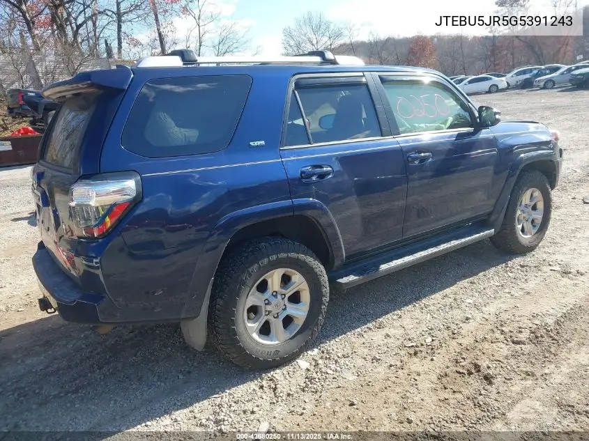 JTEBU5JR5G5391243 2016 Toyota 4Runner Sr5 Premium