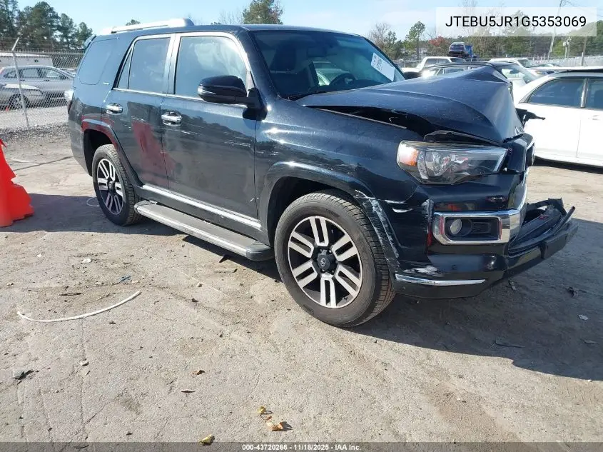 JTEBU5JR1G5353069 2016 Toyota 4Runner Limited