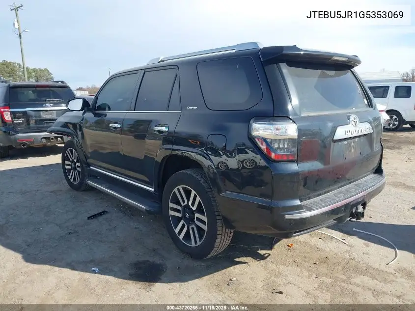 JTEBU5JR1G5353069 2016 Toyota 4Runner Limited